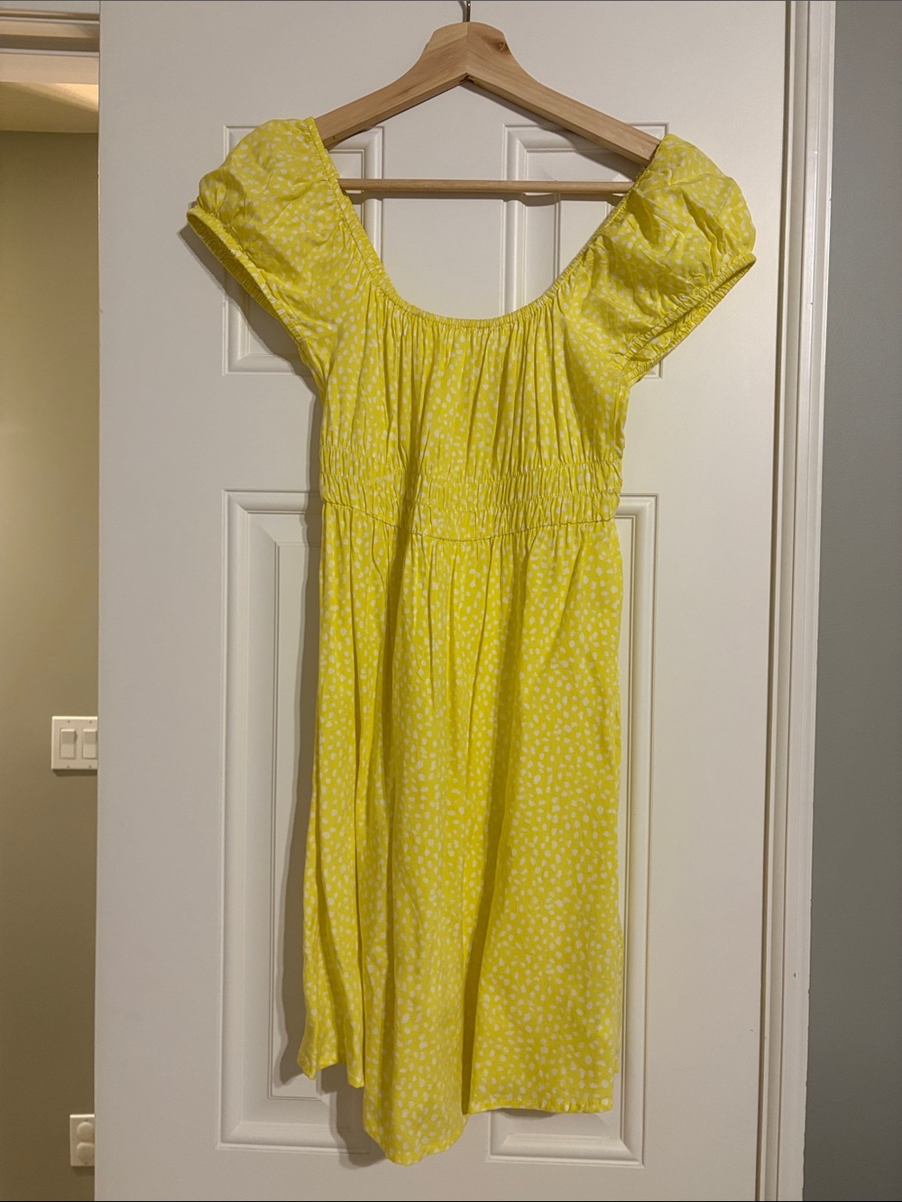 Billabong Sunny Yellow Puff Sleeve Midi Dress